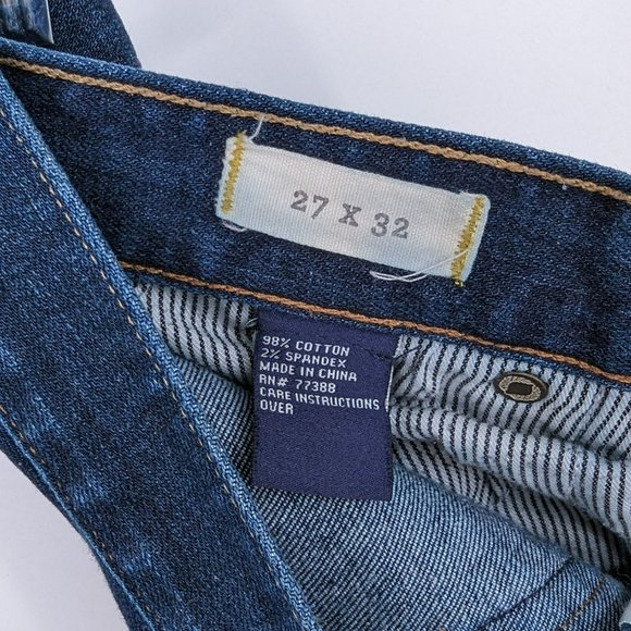 Madewell Skinny Skinny Jeans 27x32 Dark Wash Cotton Stretch Denim Blue Low Rise - Picture 2 of 11